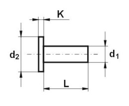 NIT ALUMINIOWY PEŁNY Z ŁBEM WALCOWYM 4.0*16 MM