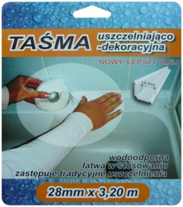 TAŚMA WYKOŃCZENIOWA 3,2M 28MM BIAŁA