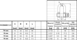 SZEKLA ŁAŃCUCHOWA GM049-G8 10MM OBCIĄŻENIE 3.15T